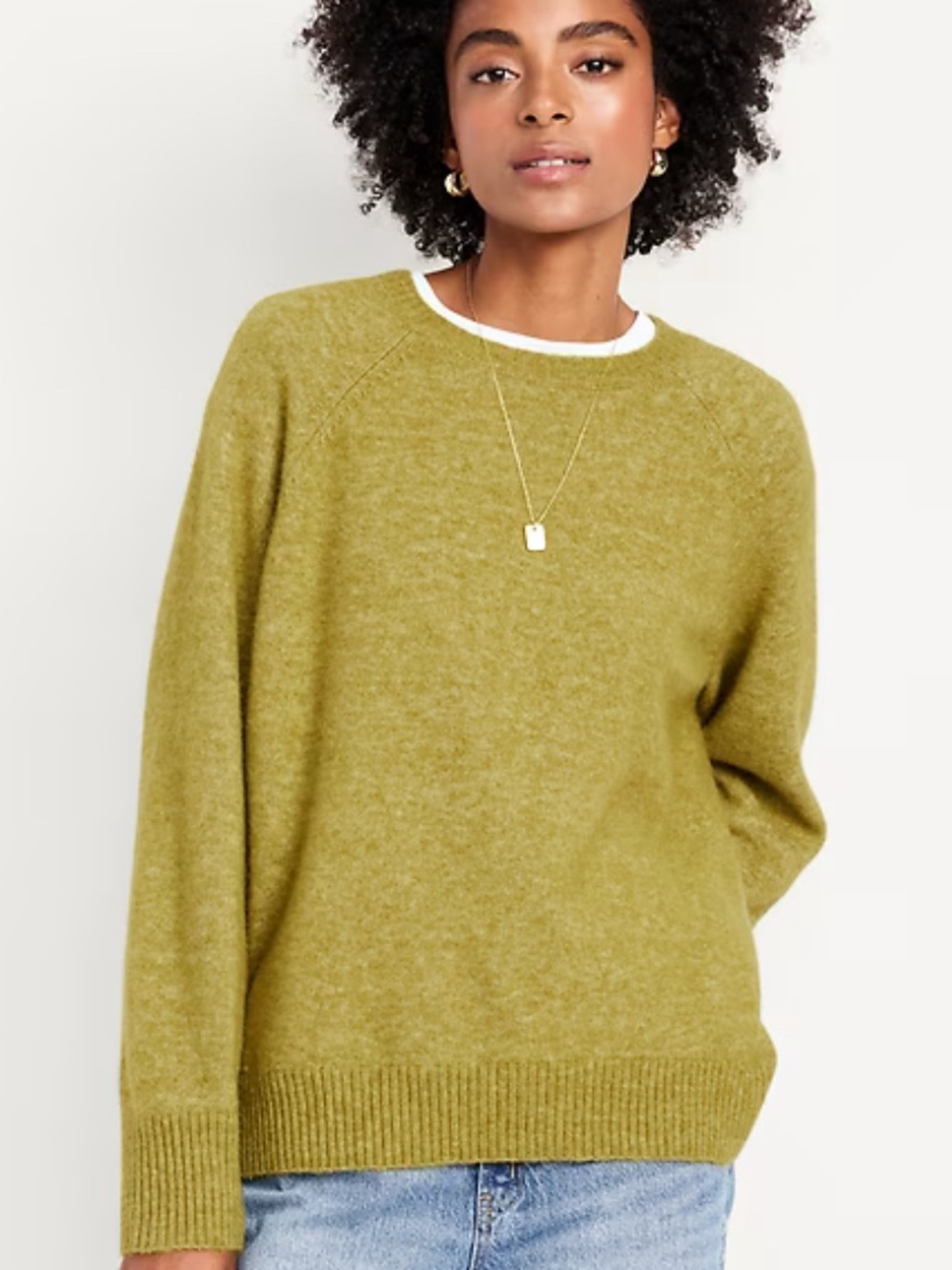 Old Navy Crewneck Sweater in Moss Green